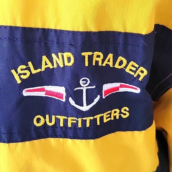 Island Trader Outfitters Women Fleece Lined Rain Coat Yellow/Navy Size M - Picture 8 of 11